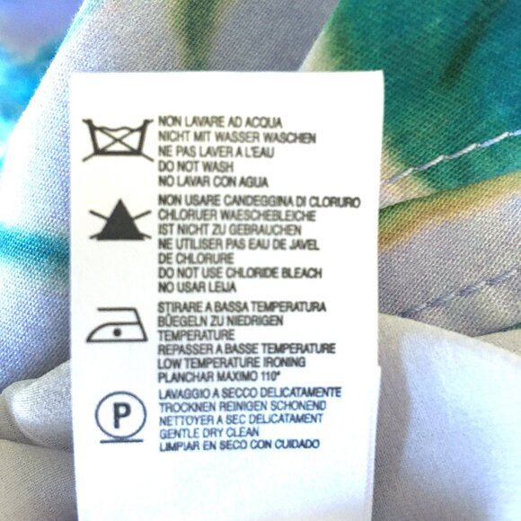 BluMarine Dress Italian Designer Floral Pleats Cotton Lined Women’s Size 42 US 6 - Picture 14 of 16